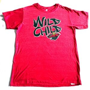 Fanatics Minnesota Wild Child NHL Hockey T Shirt Graphic Tee Mens L Sports Fan